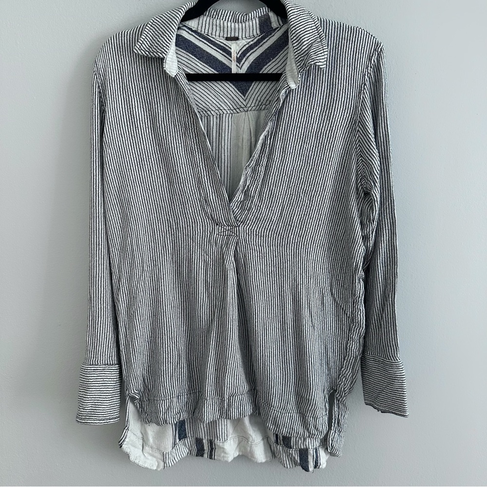 On the Road Blue and White Tunic